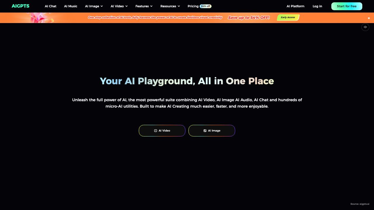 AIGPTS AI 网站截图
