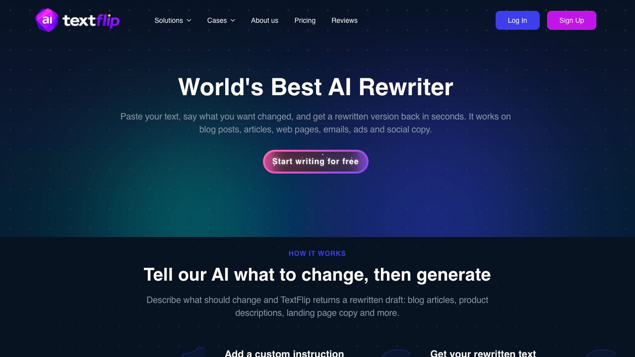 TextFlip AI 网站截图