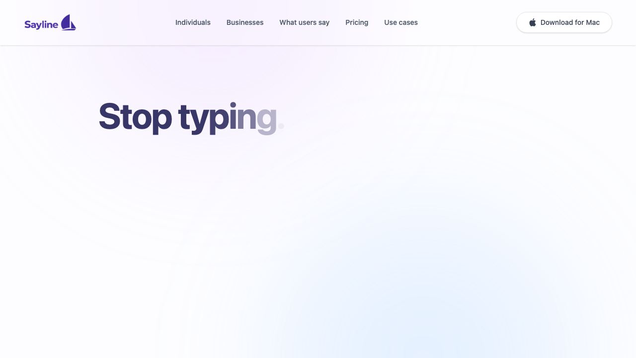 Sayline 网站截图
