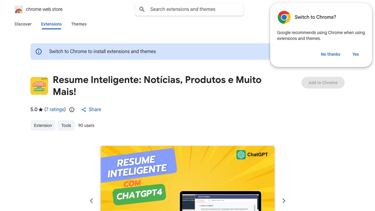 Resume Inteligente: Notícias, Produtos e Muito Mais! website screenshot