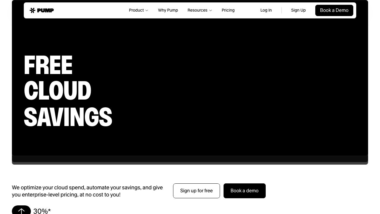 Pump website screenshot