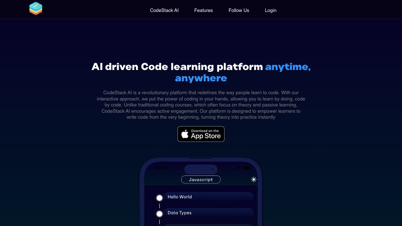CodeStack AI 网站截图