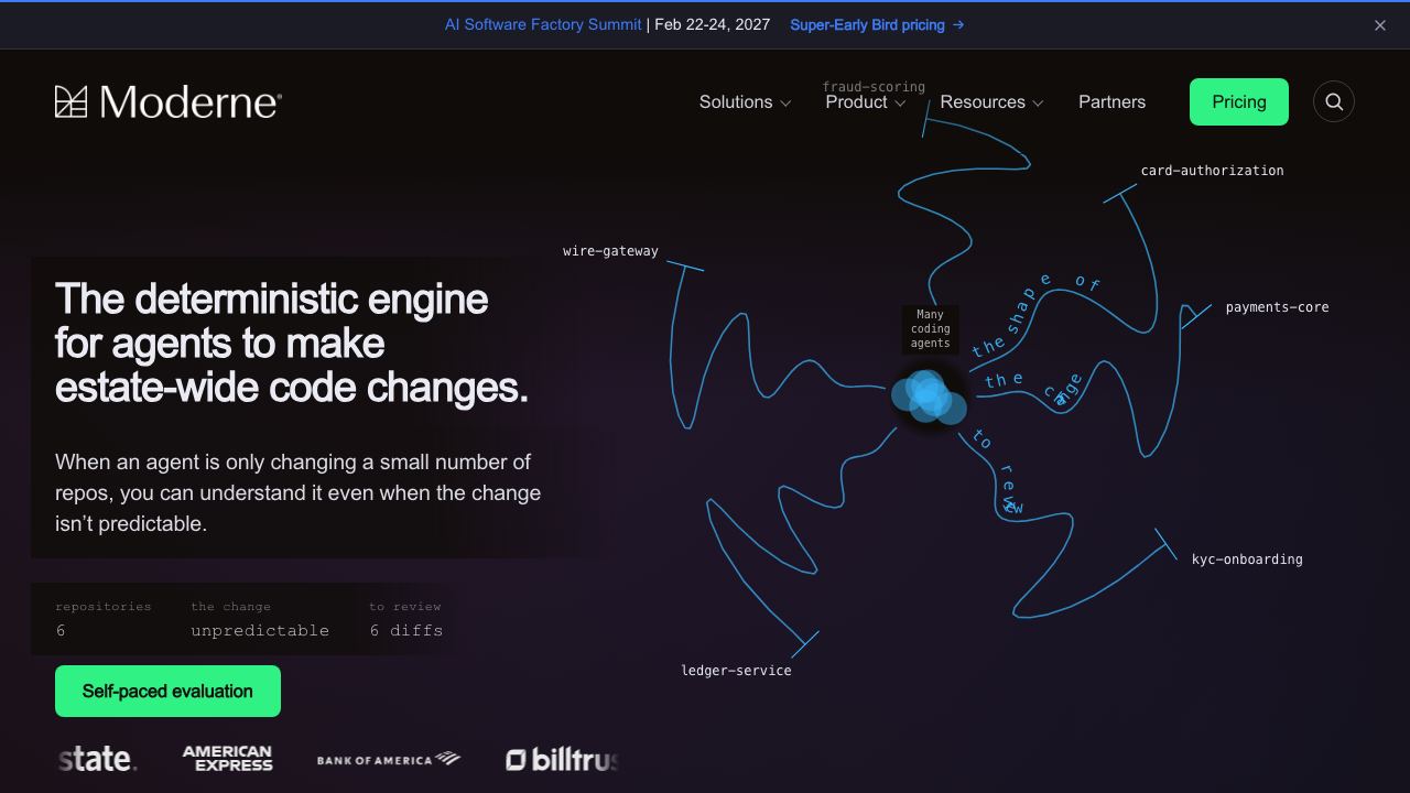 Moderne website screenshot