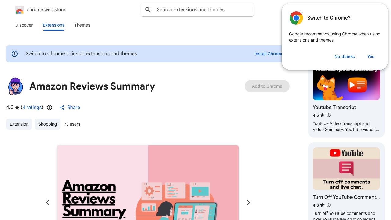 Amazon Reviews Summary 网站截图