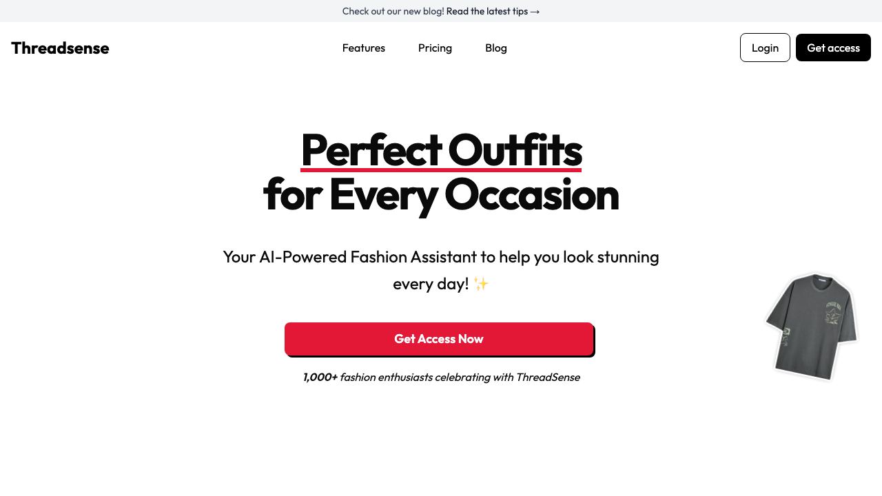 Threadsense 网站截图
