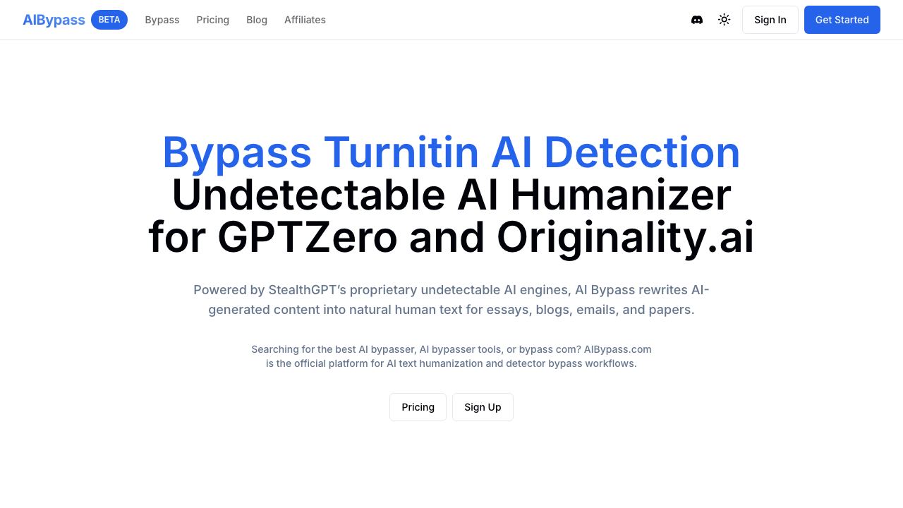 AI Bypass 网站截图