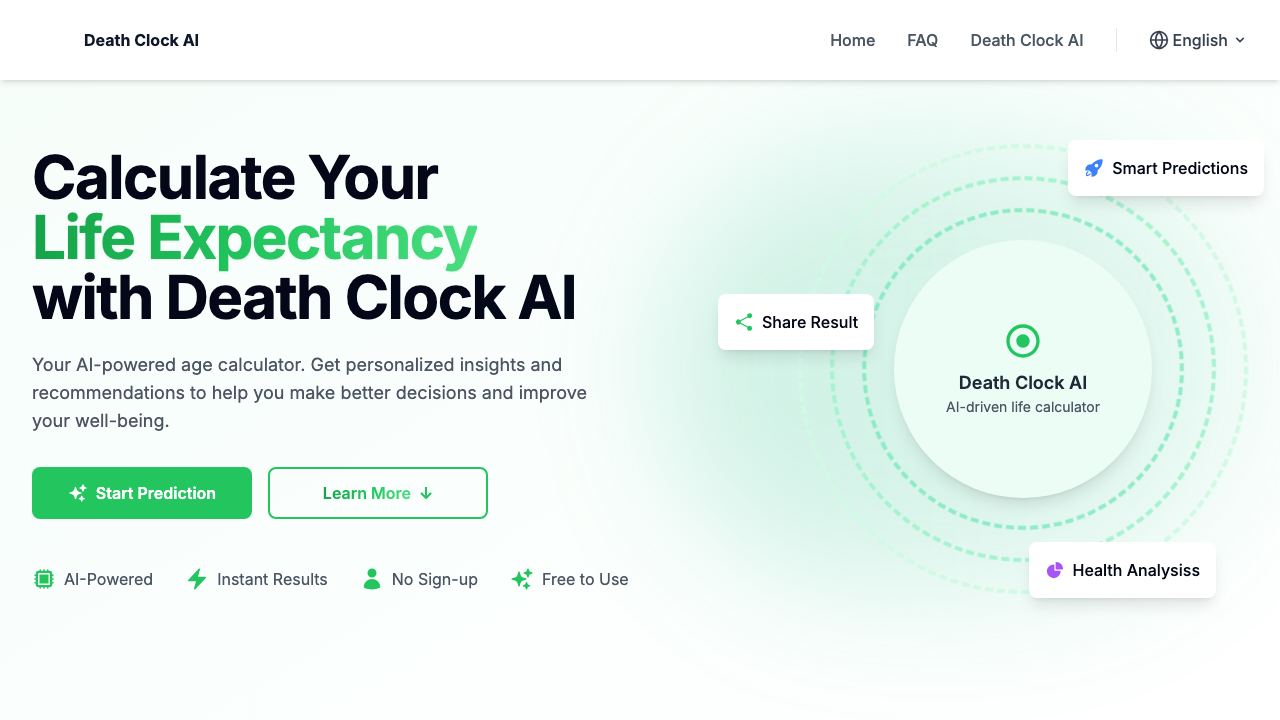 Death Clock AI 网站截图