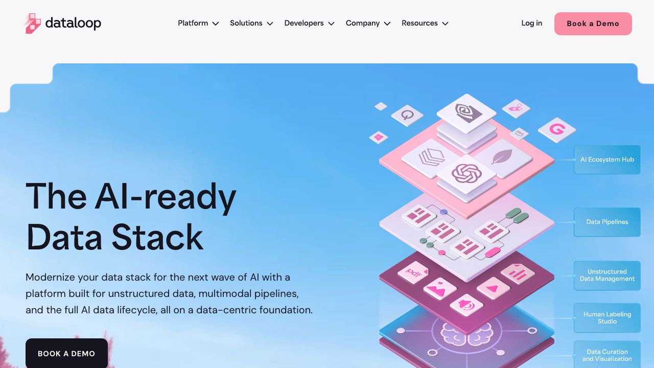 Dataloop website screenshot