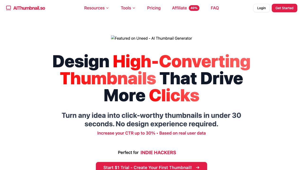 AIThumbnail.so 网站截图