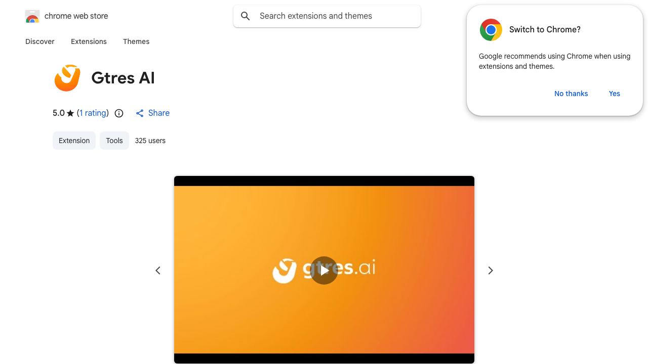 Gtres AI 网站截图