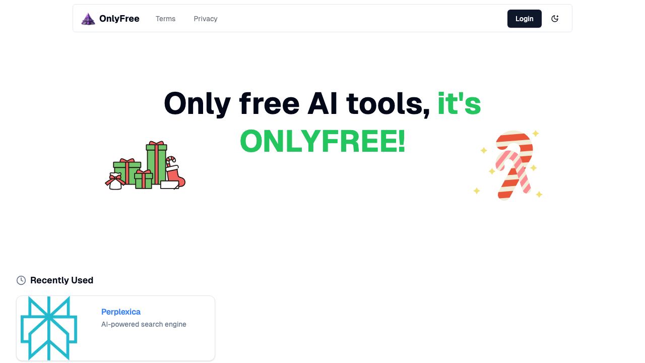 Onlyfree.ai 网站截图