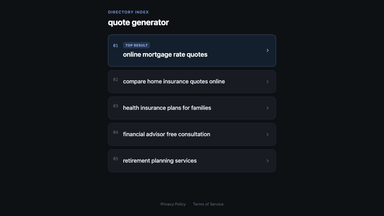 Quote Generator website screenshot