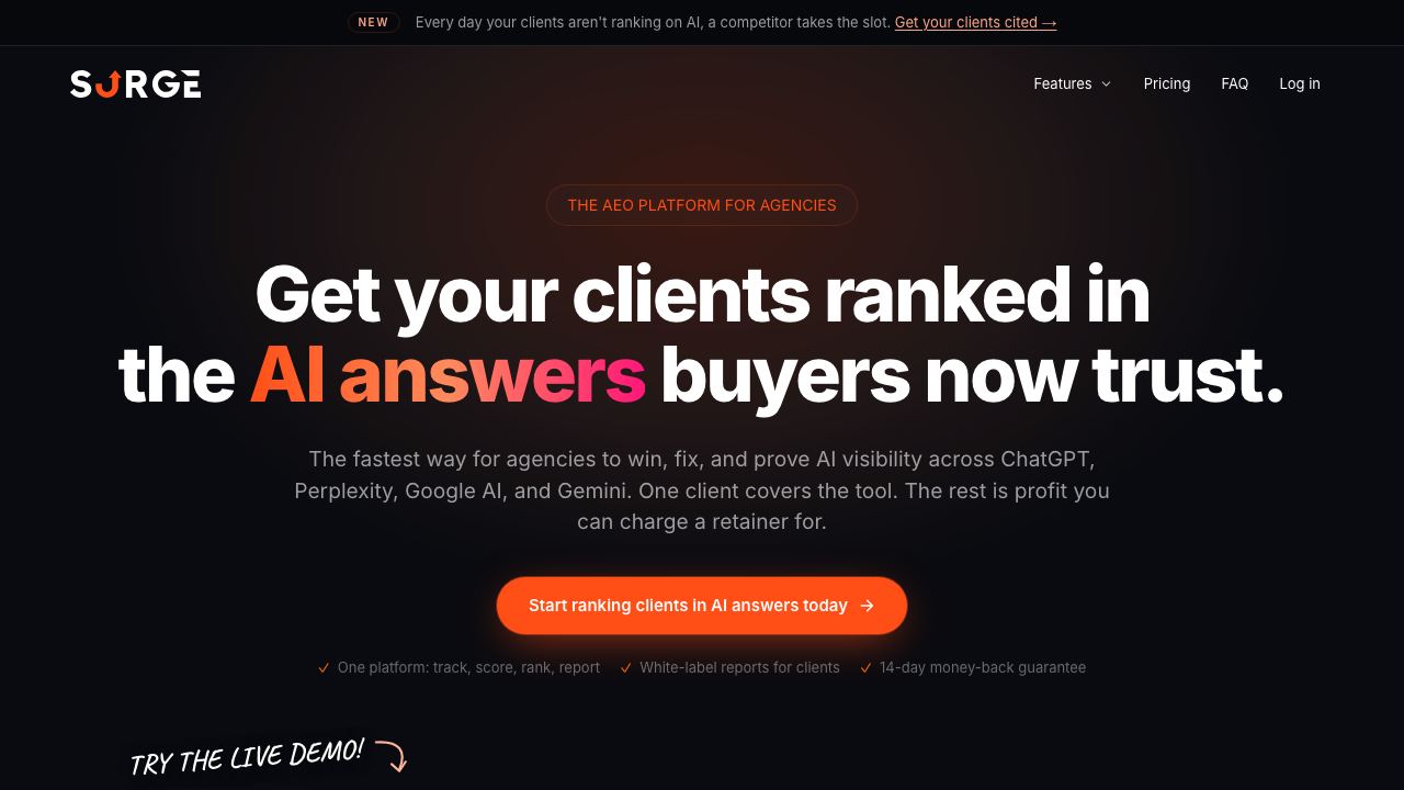 Longform AI by SurgeGraph 网站截图