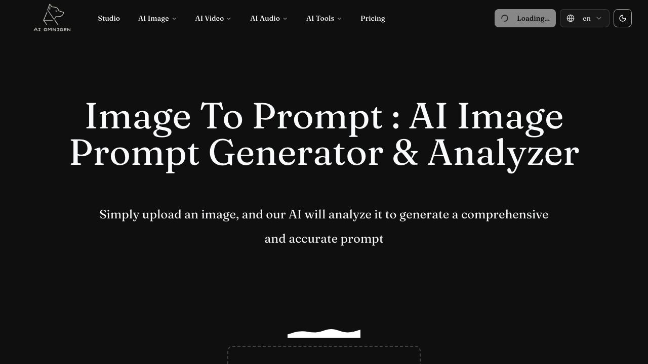 Image to Prompt Pro website screenshot