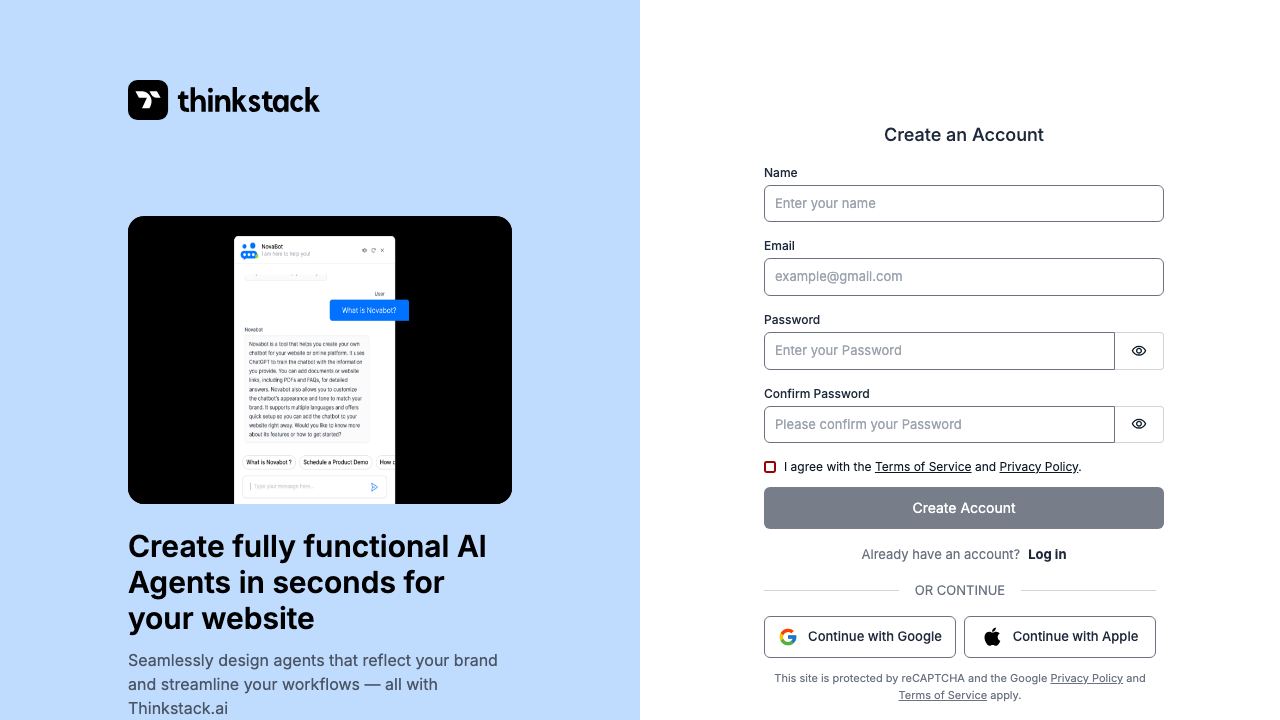 thinkstack.AI 网站截图