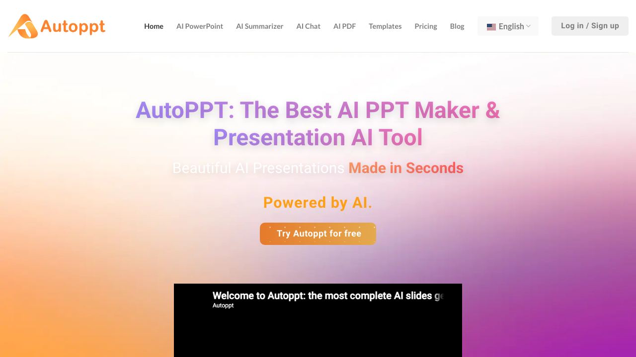 Autoppt 网站截图