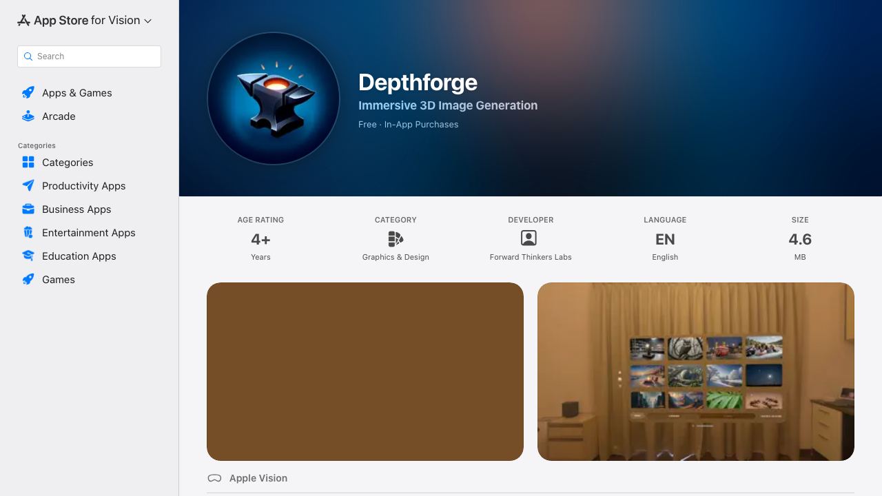 Depthforge 网站截图