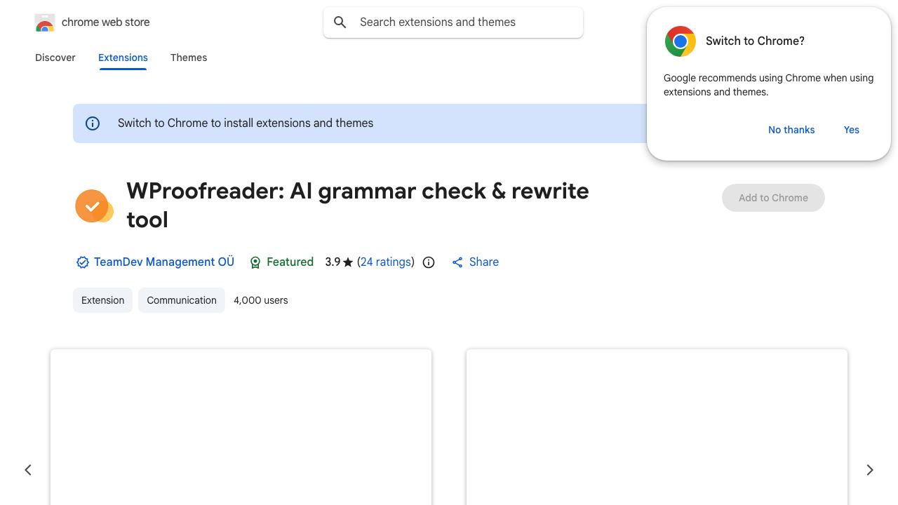 WProofreader Secure Grammar Checker 网站截图