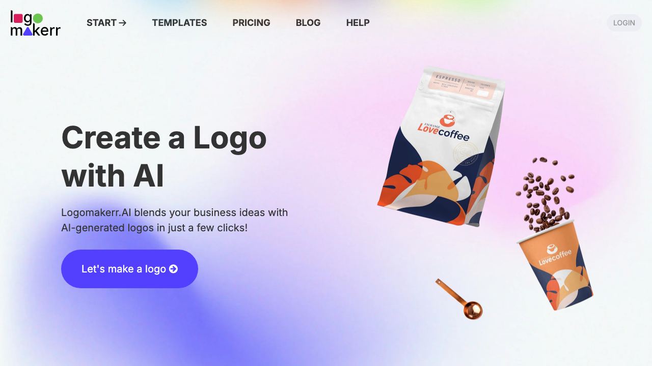 Ailogomakerr.com 网站截图