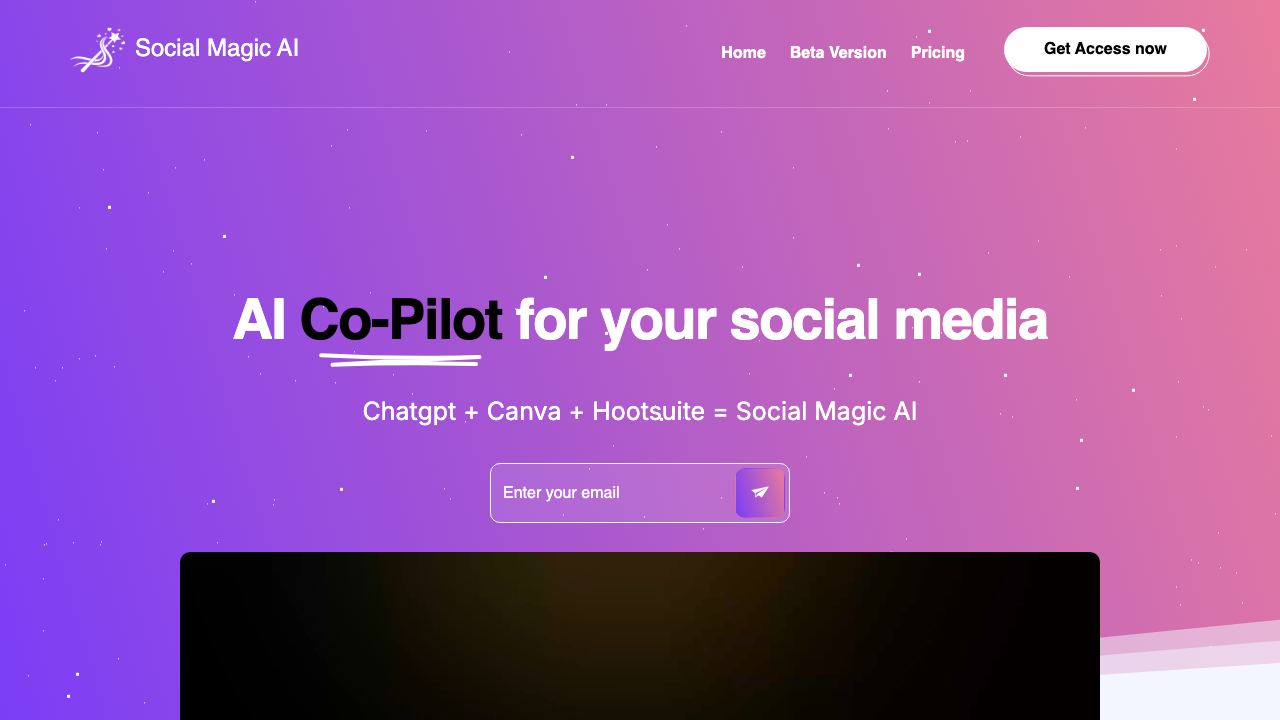 Social Magic AI 网站截图