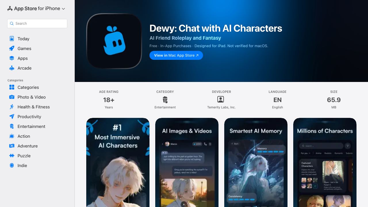 Dewy Chat 网站截图