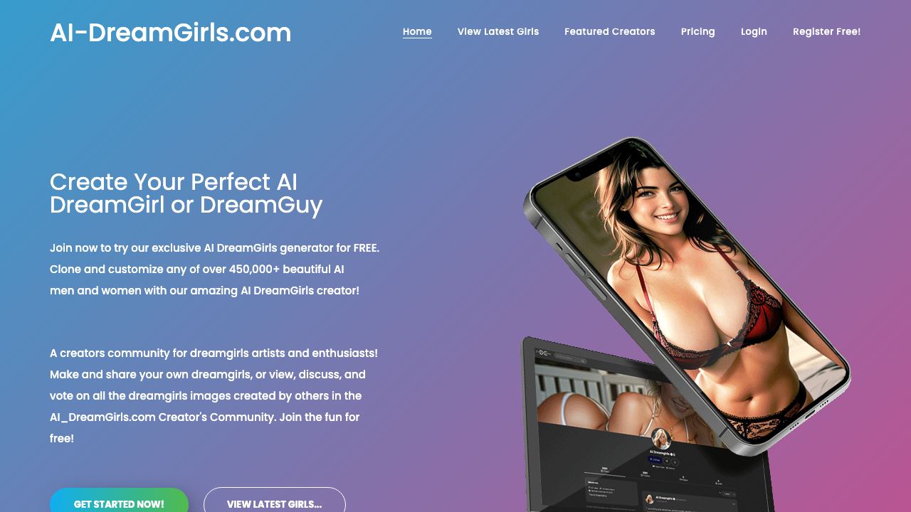 AI-DreamGirls 网站截图
