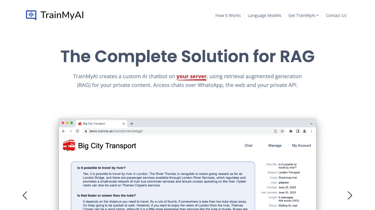 trainmy.ai 网站截图