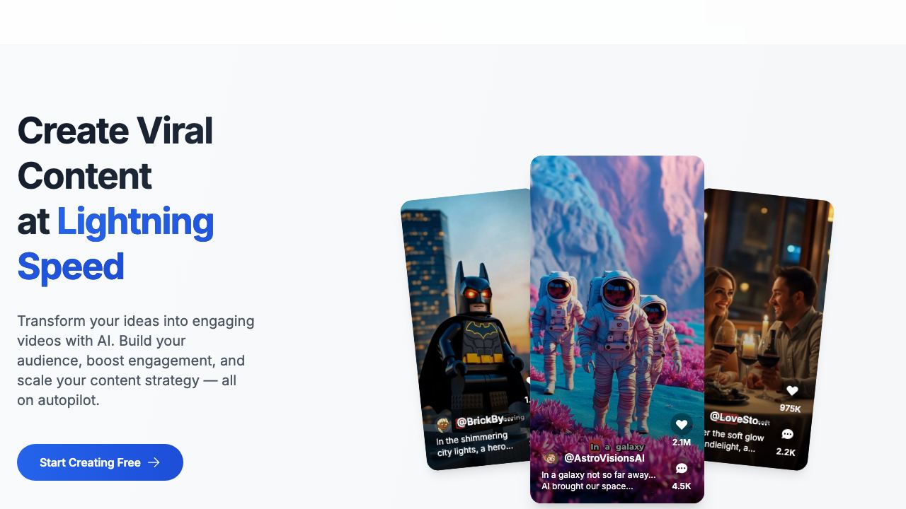 Reelio website screenshot