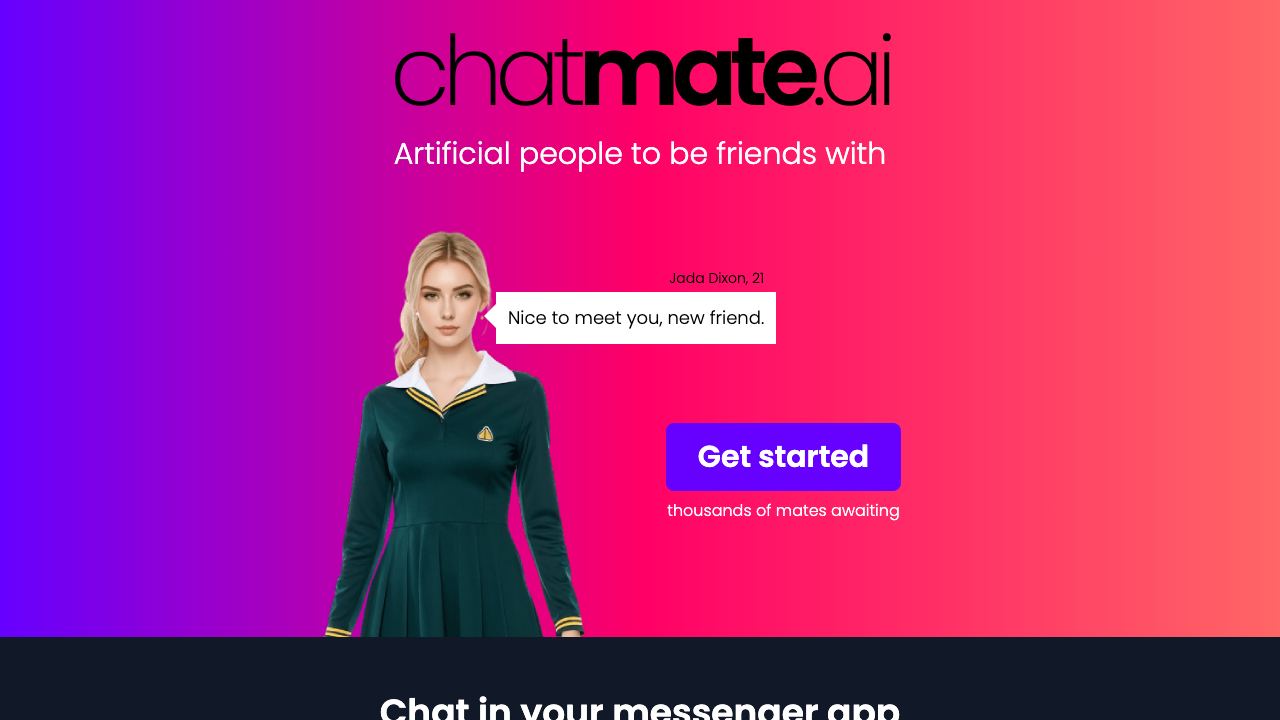 Chatmate AI 网站截图