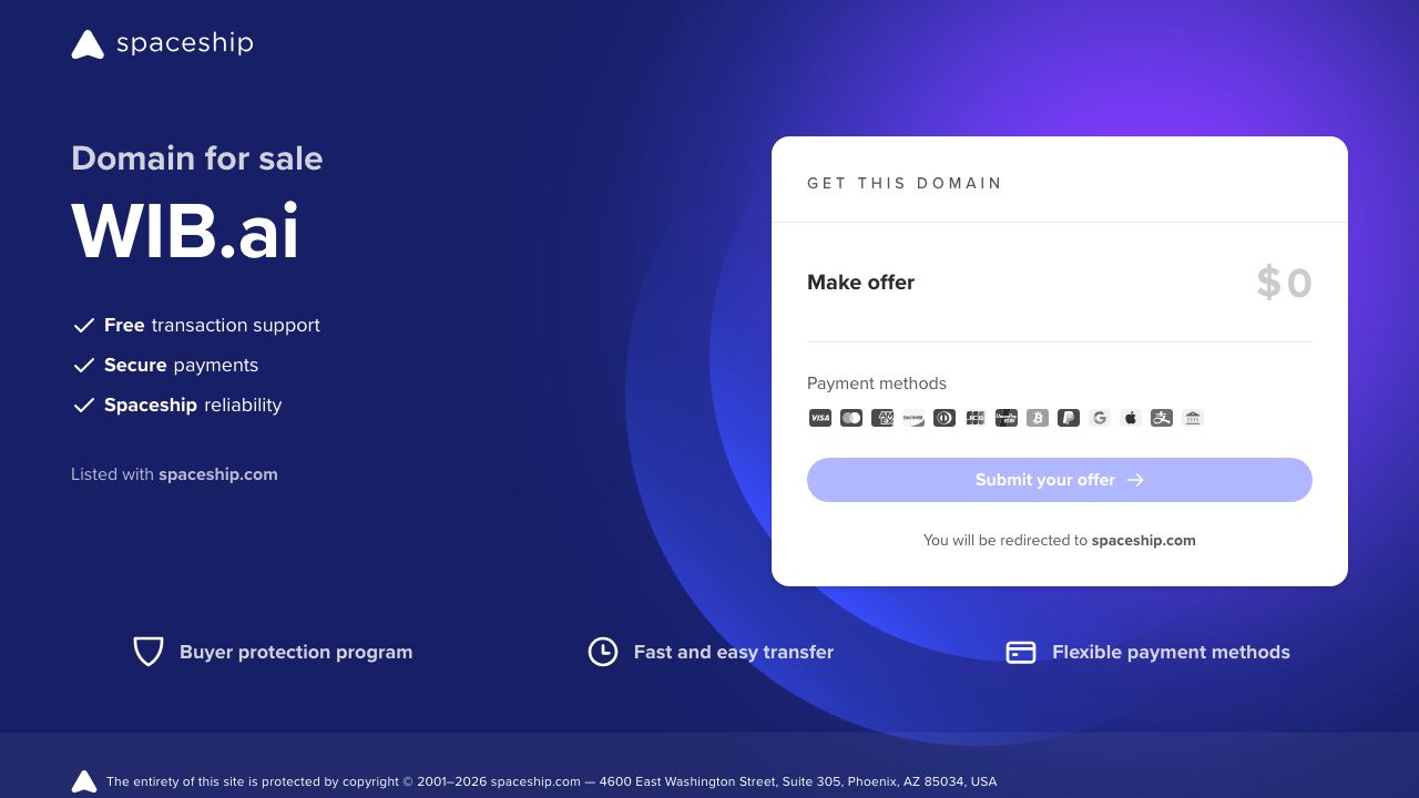 wib.AI 网站截图