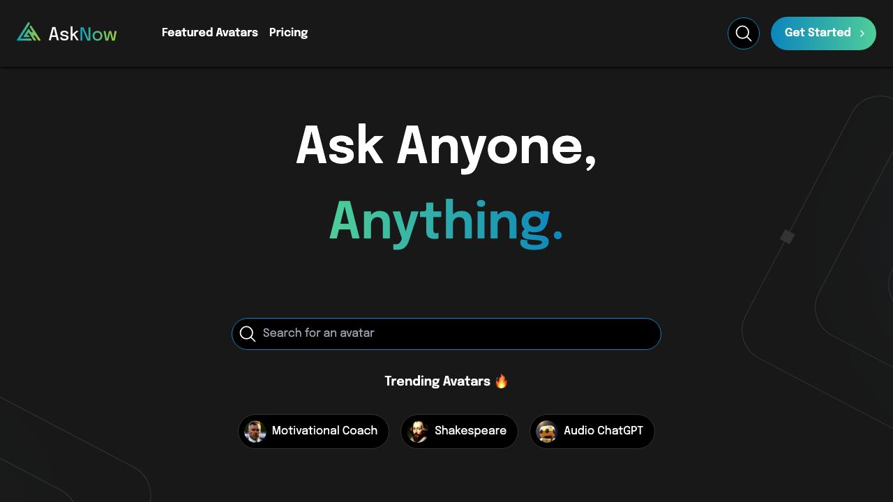 AskNow website screenshot