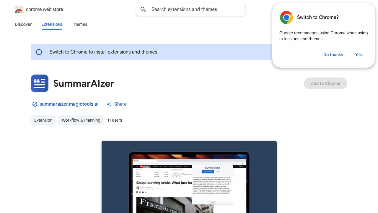 SummarAIzer website screenshot