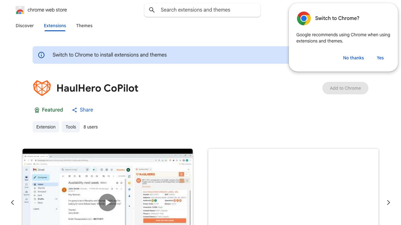 HaulHero CoPilot 网站截图