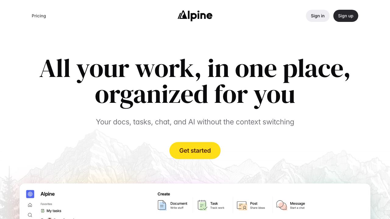 Alpine 网站截图