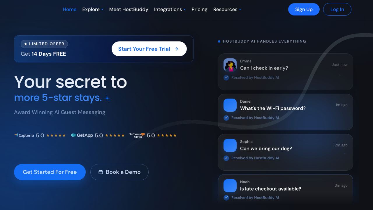 HostBuddy AI 网站截图