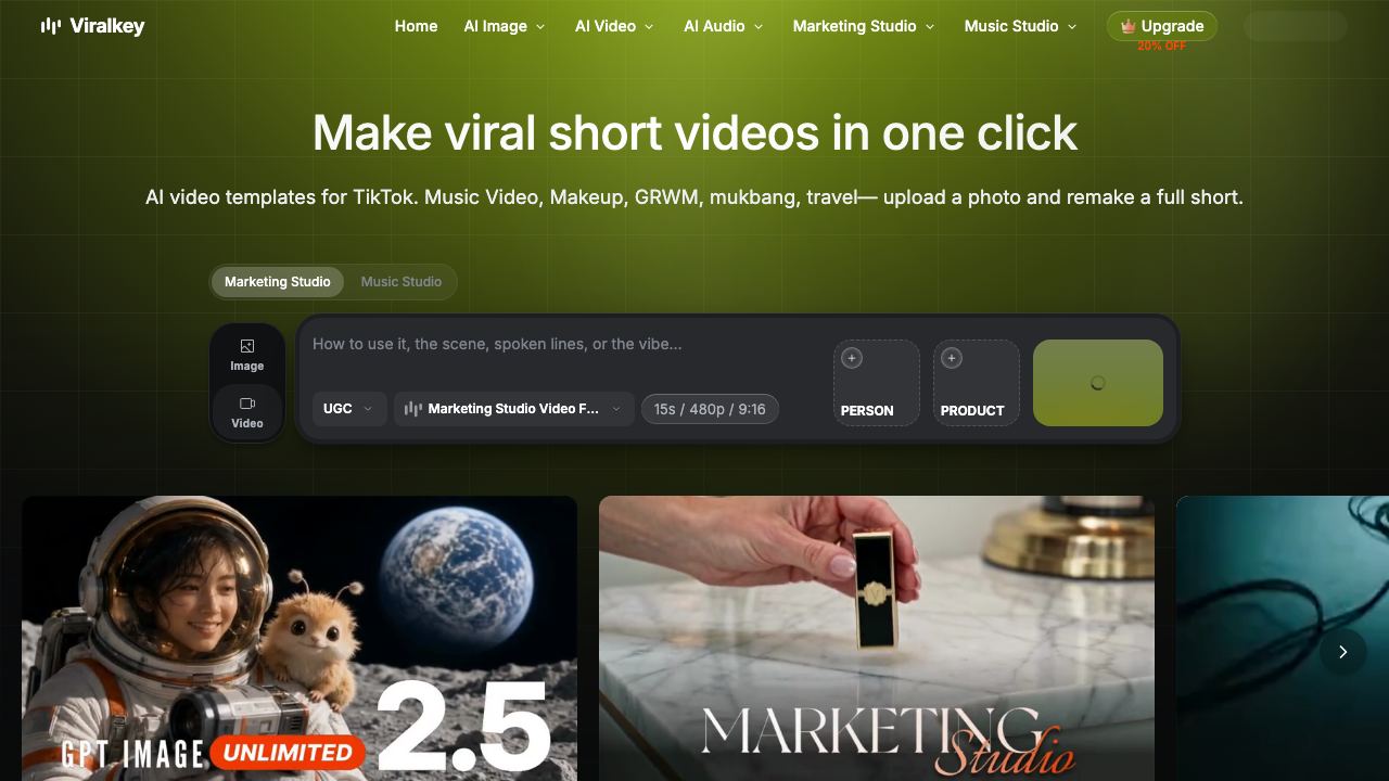 Viralkey 网站截图