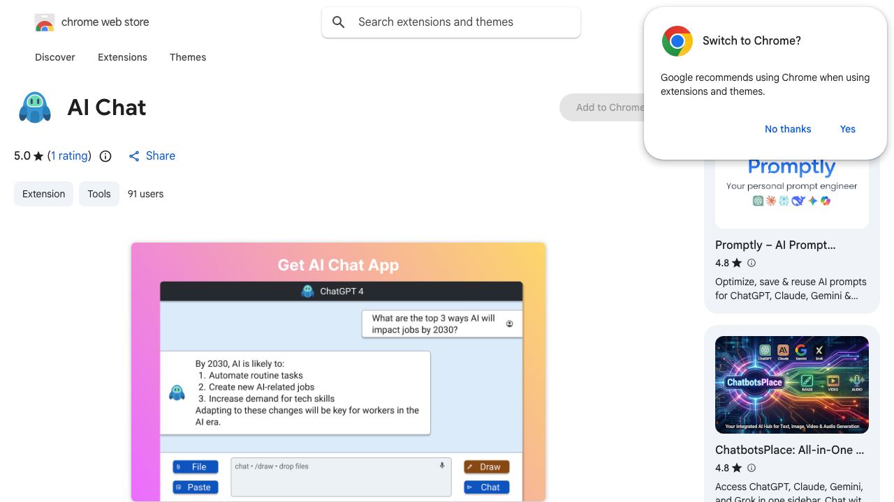 Claude AI Chat 网站截图