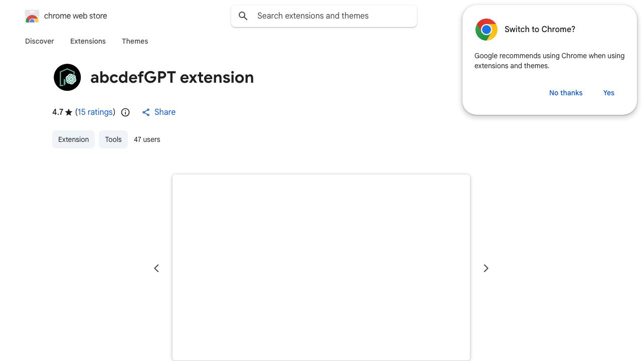 abcdefGPT extension 网站截图