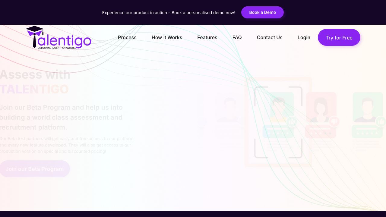 Talentigo website screenshot