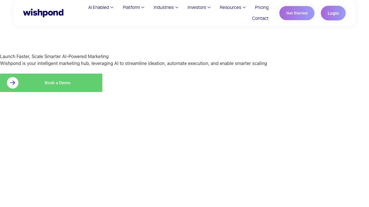 Wishpond AI website screenshot