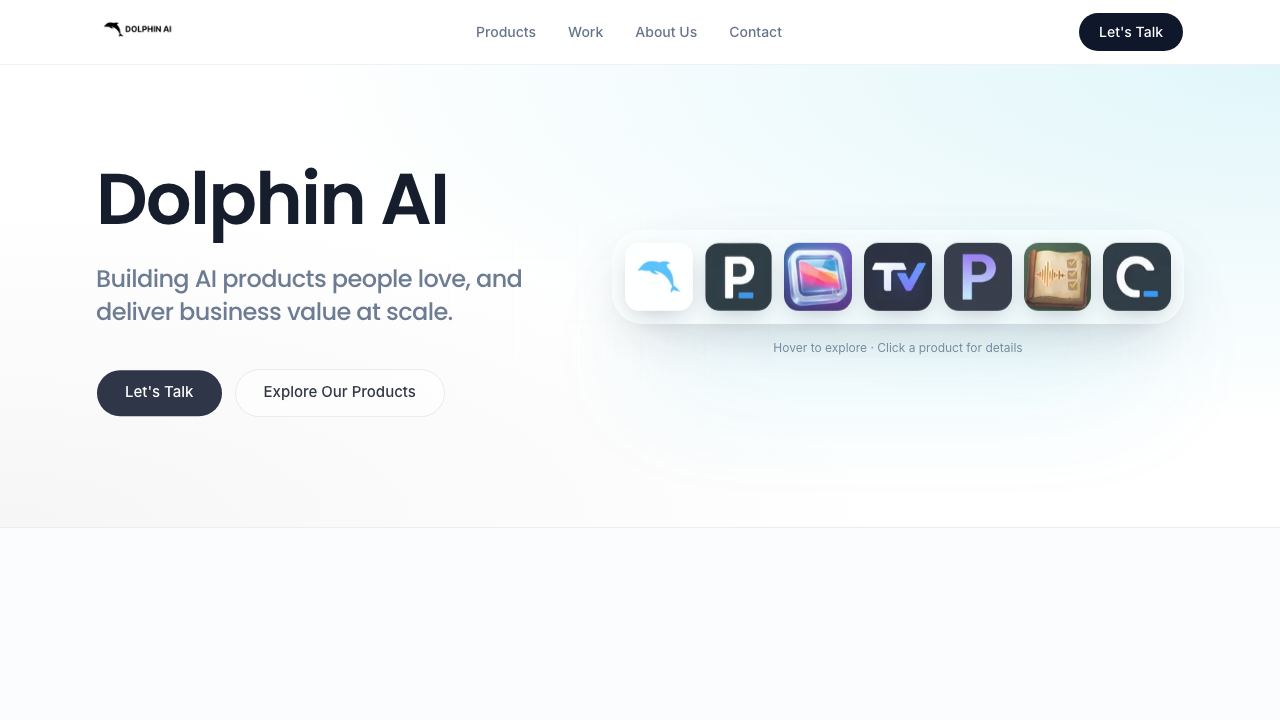 Dolphin AI 网站截图