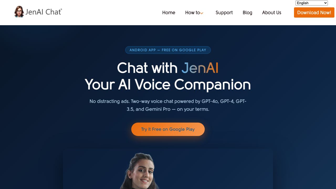 Ad-Free AI Chat 网站截图