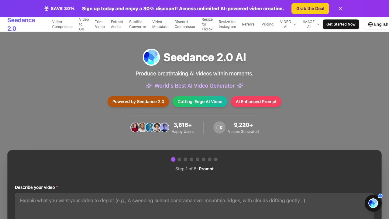 Seedance 2.0-7 网站截图