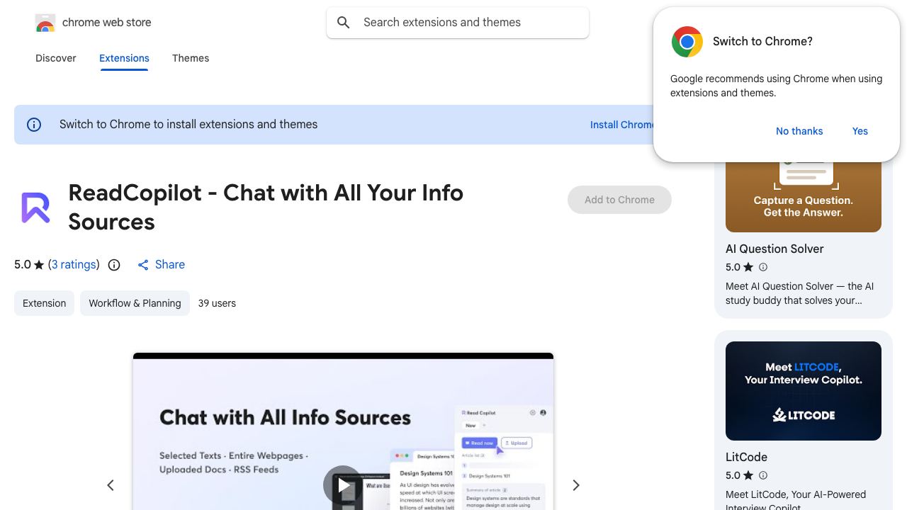 ReadCopilot - Chat with All Your Info Sources 网站截图