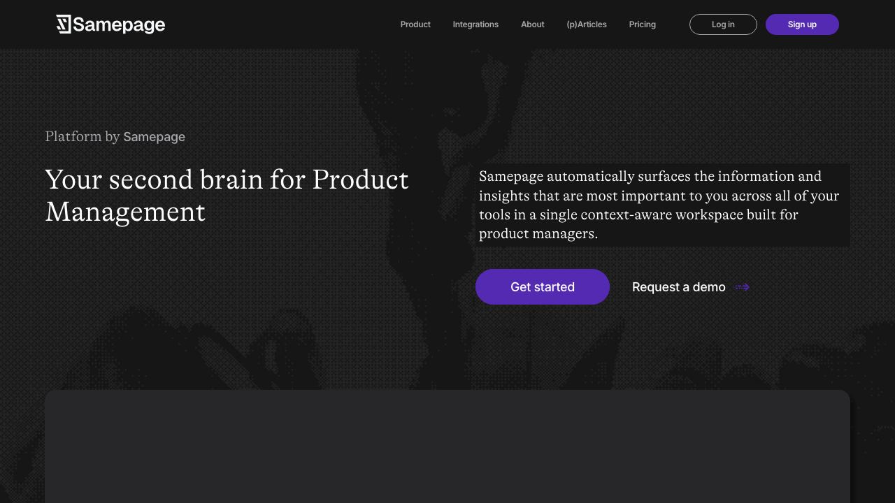 Samepage Signals website screenshot