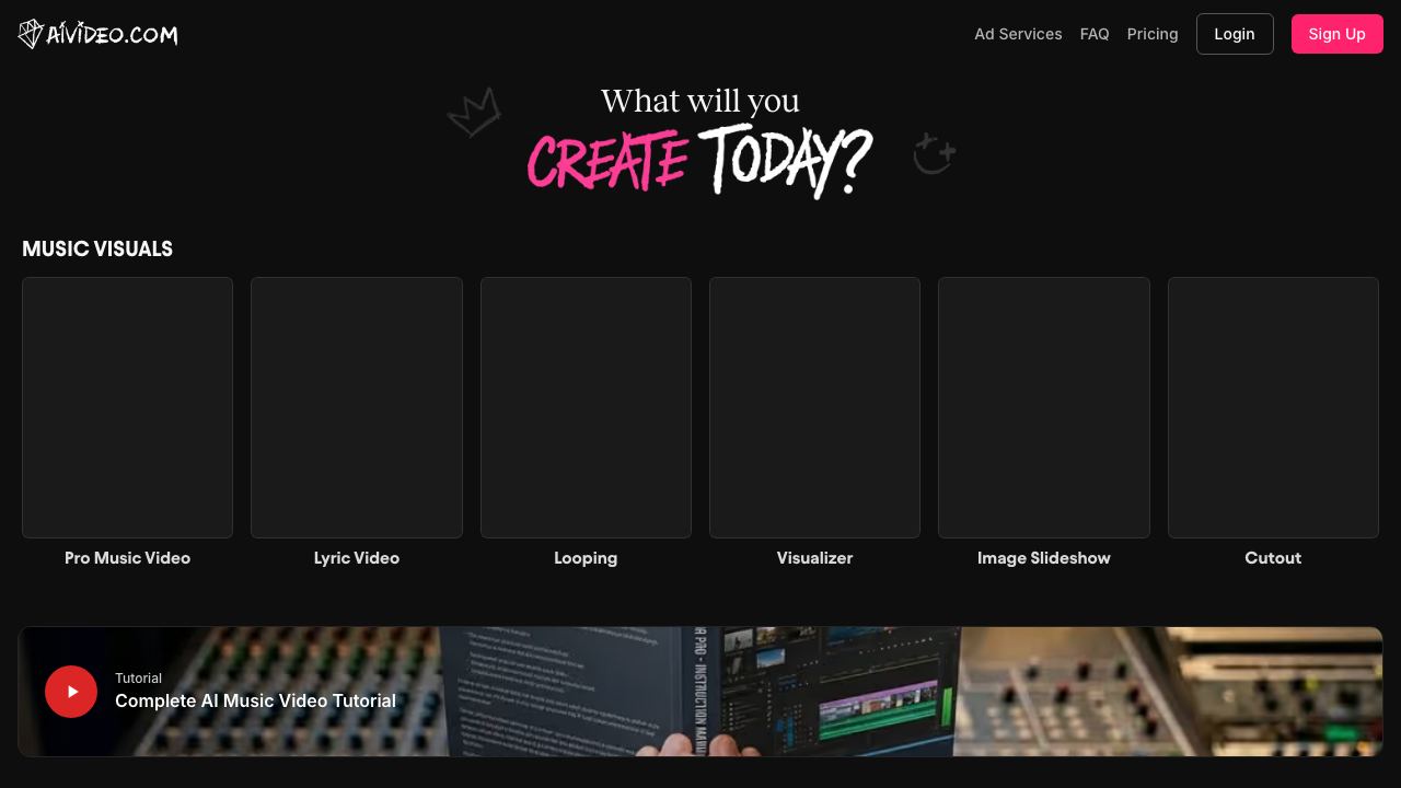 AIVideo 网站截图