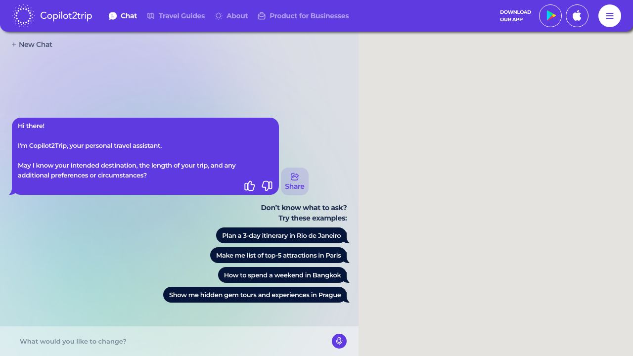 Copilot2trip website screenshot