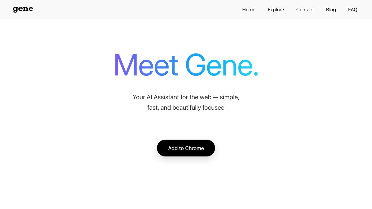 Gene 网站截图