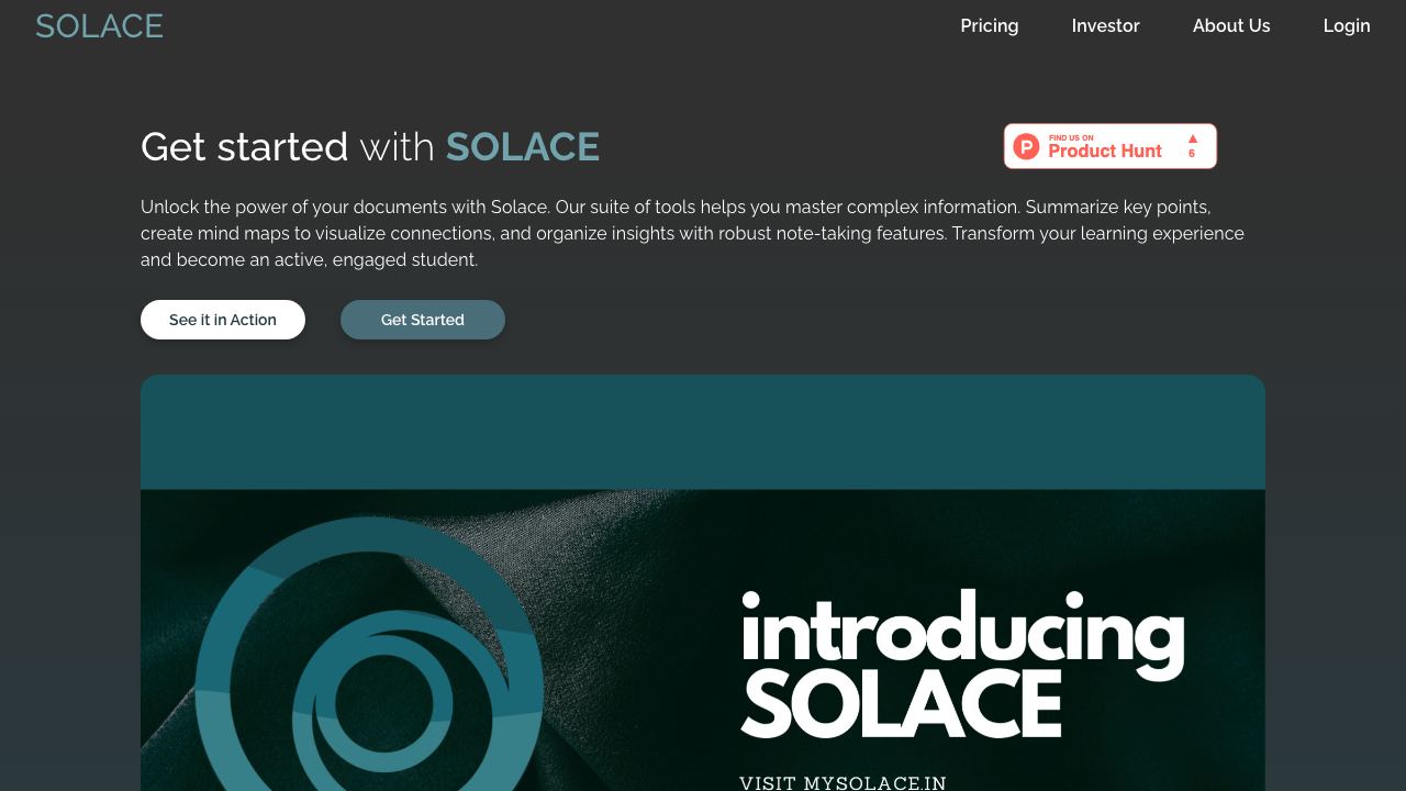 Solace AI 网站截图
