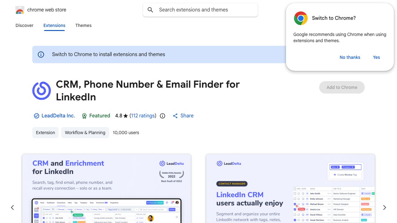 CRM and Inbox for LinkedIn 网站截图
